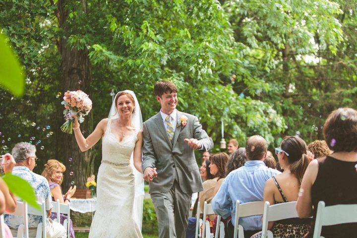 A Yellow and Peach Minnesota Farm Wedding via TheELD.com