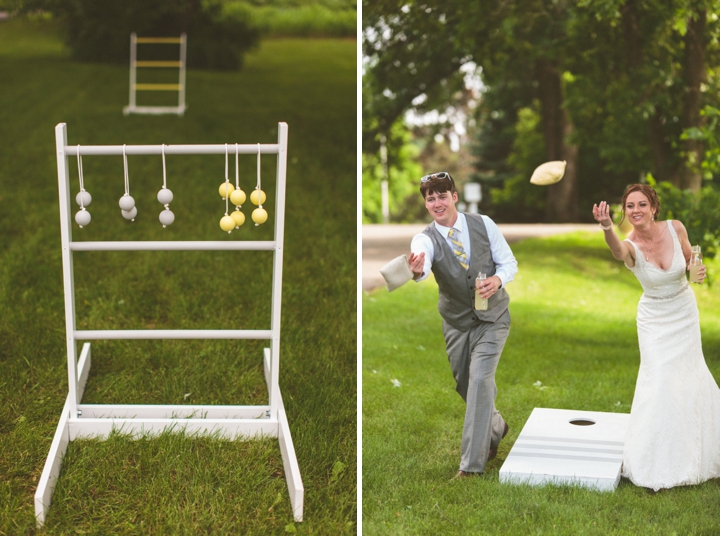 A Yellow and Peach Minnesota Farm Wedding via TheELD.com