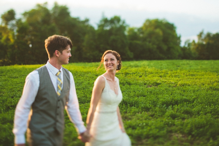 A Yellow and Peach Minnesota Farm Wedding via TheELD.com