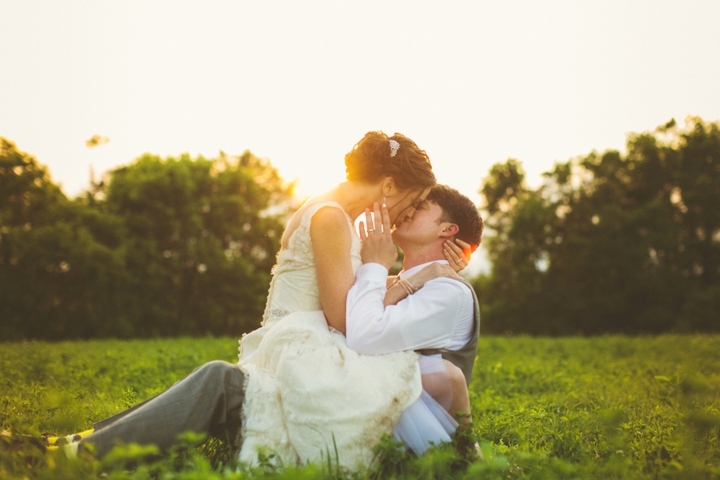 A Yellow and Peach Minnesota Farm Wedding via TheELD.com