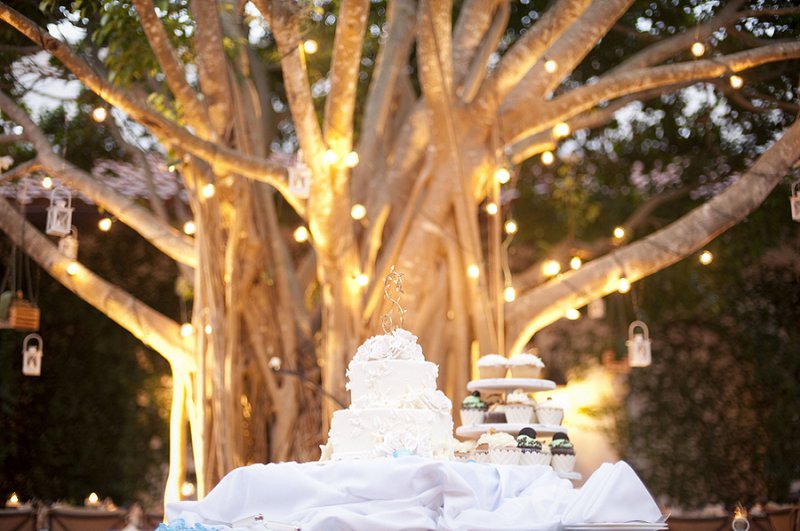 Beach Chic Light Blue and Peach Wedding via TheELD.com
