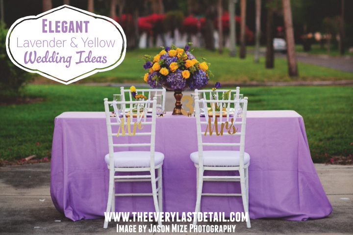 Elegant Lavender and Yellow Wedding Ideas via TheELD.com