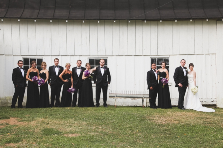 An Elegant Purple and Ivory Barn Wedding via TheELD.com