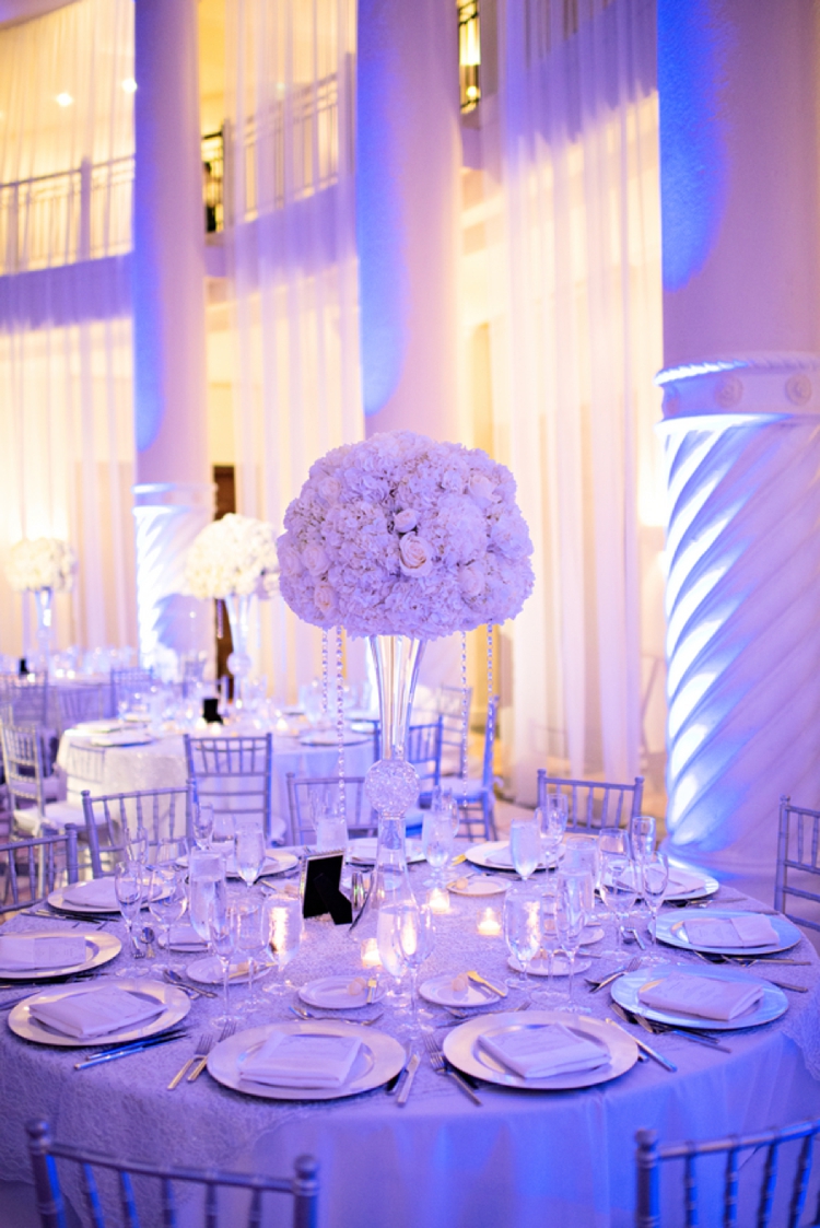 Chic Classic Silver and White Wedding via TheELD.com