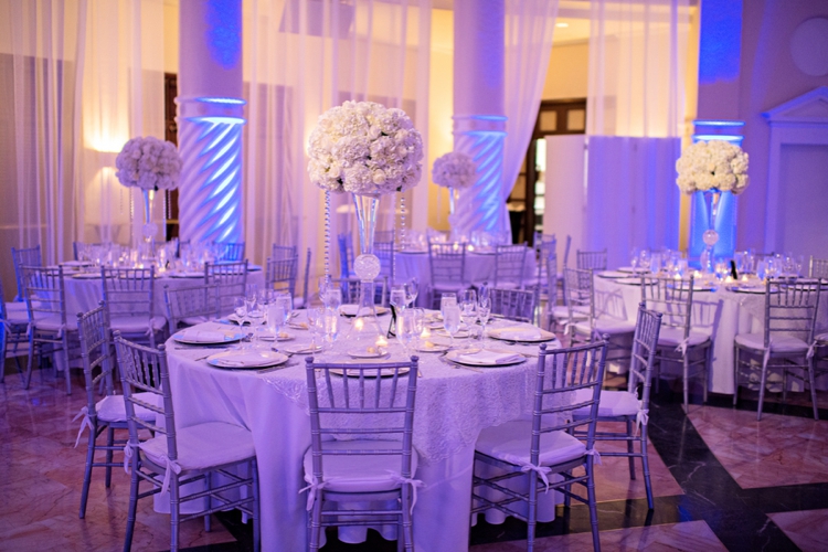 Chic Classic Silver and White Wedding via TheELD.com