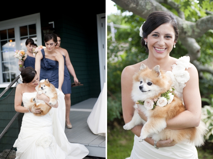 Modern Elegant Peach and Navy Maine Wedding via TheELD.com