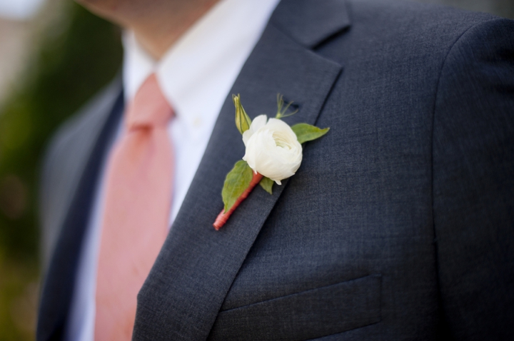 Modern Elegant Peach and Navy Maine Wedding via TheELD.com