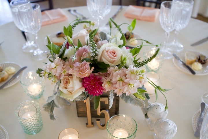 Modern Elegant Peach and Navy Maine Wedding via TheELD.com