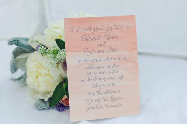 Denim and Watercolor Wedding Ideas via TheELD.com