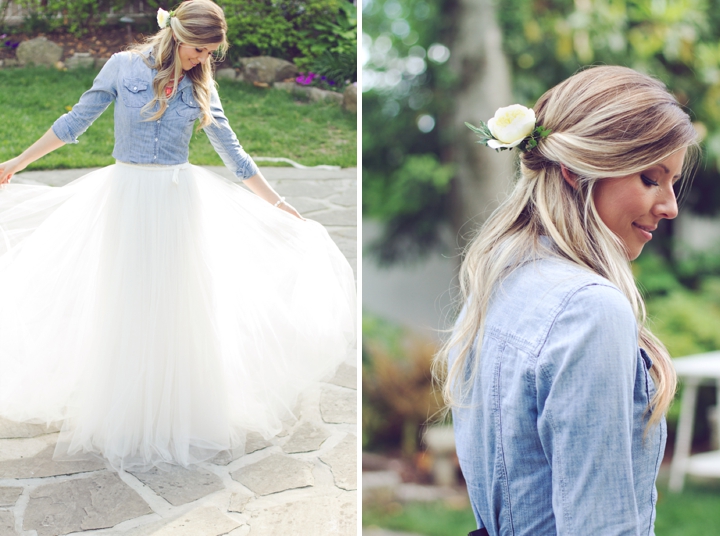 Denim and Watercolor Wedding Ideas via TheELD.com