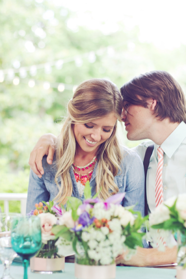 Denim and Watercolor Wedding Ideas via TheELD.com