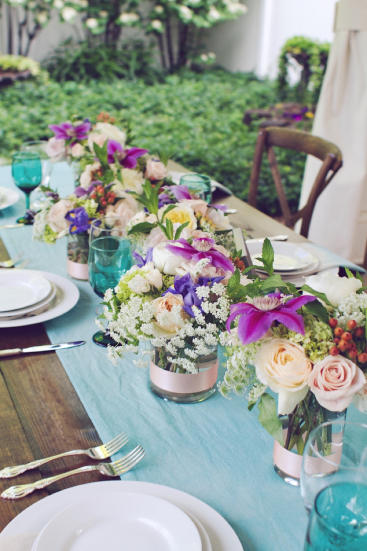 Denim and Watercolor Wedding Ideas via TheELD.com