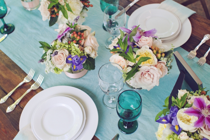 Denim and Watercolor Wedding Ideas via TheELD.com