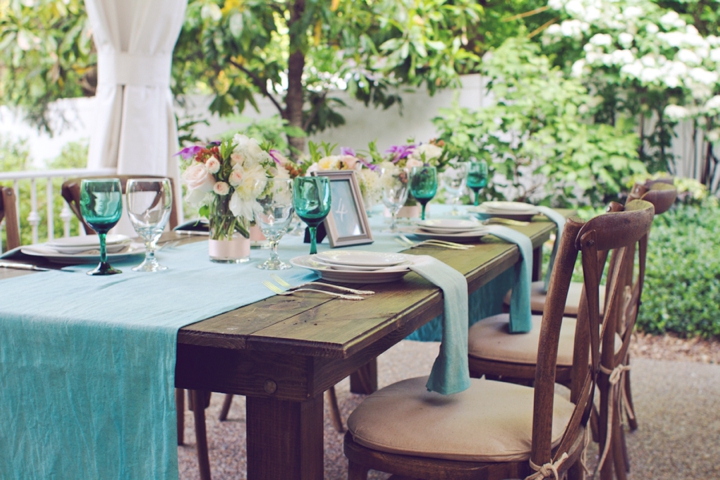 Denim and Watercolor Wedding Ideas via TheELD.com