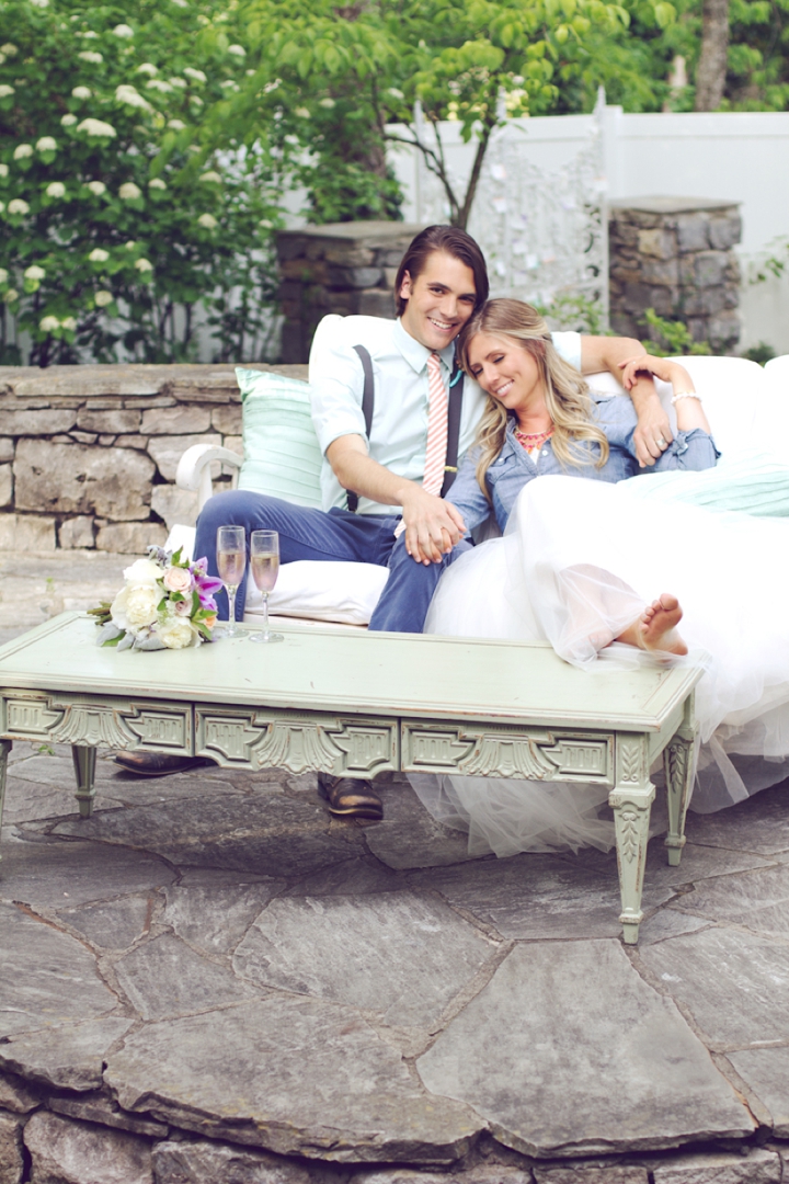 Denim and Watercolor Wedding Ideas via TheELD.com