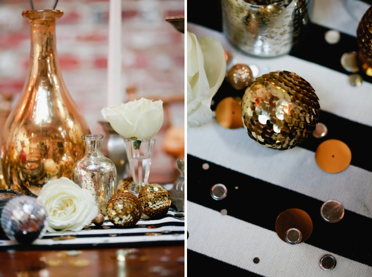 Black and Gold New Years Eve Dinner Party via TheELD.com