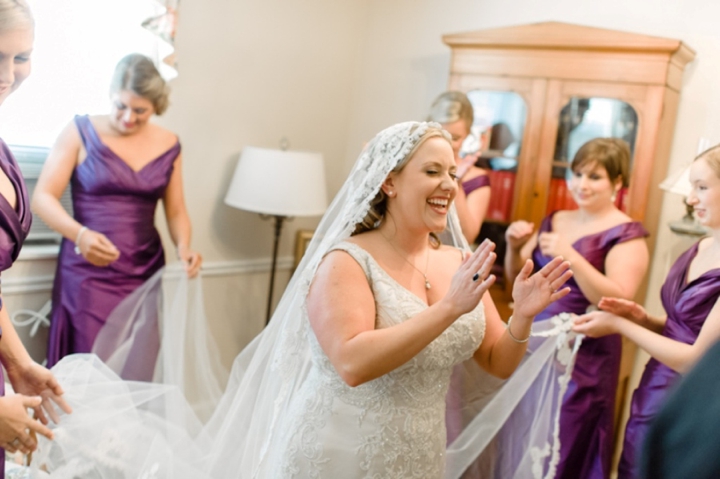 Purple and Silver North Carolina Winter Wedding via TheELD.com