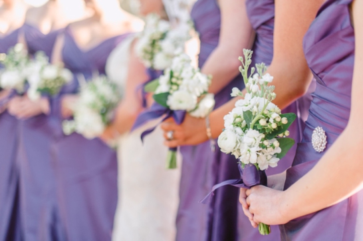 Purple and Silver North Carolina Winter Wedding via TheELD.com