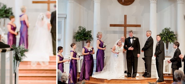 Purple and Silver North Carolina Winter Wedding via TheELD.com