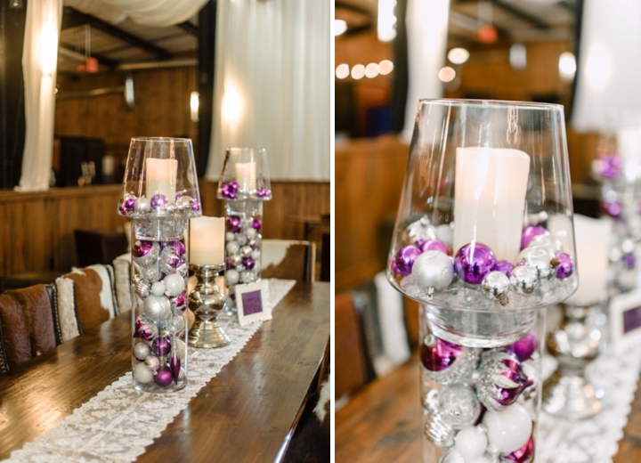 Purple and Silver North Carolina Winter Wedding via TheELD.com