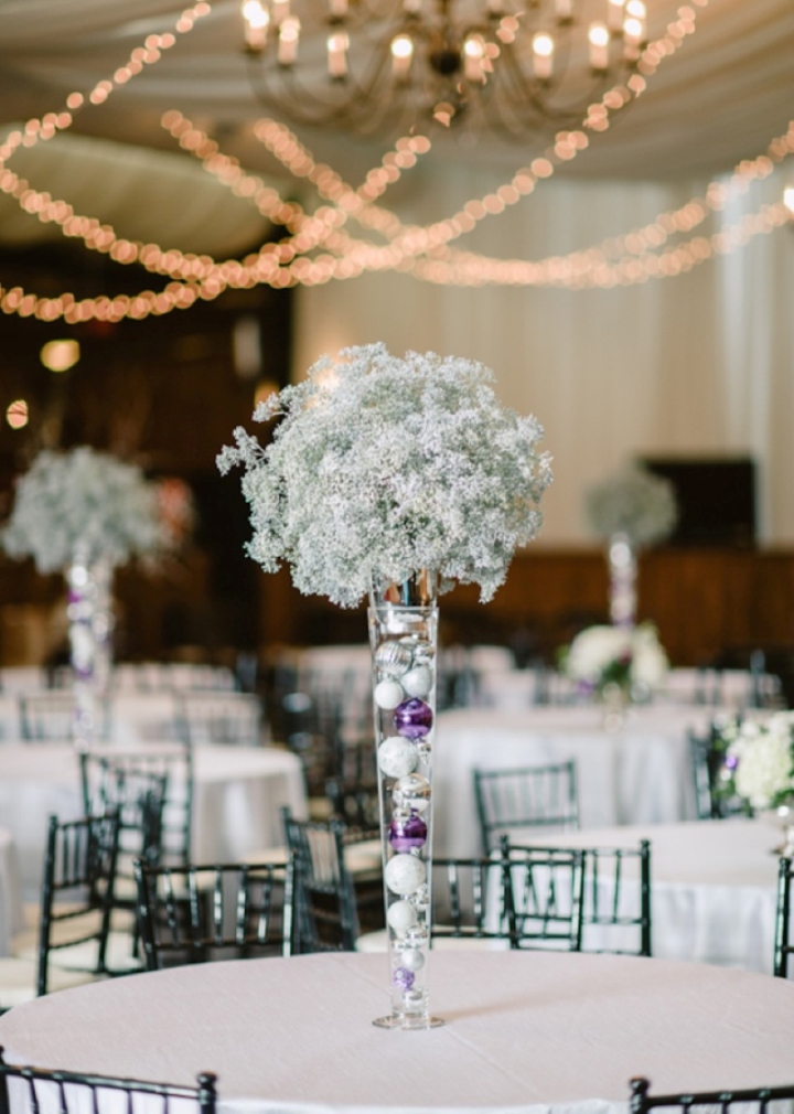 Purple and Silver North Carolina Winter Wedding via TheELD.com