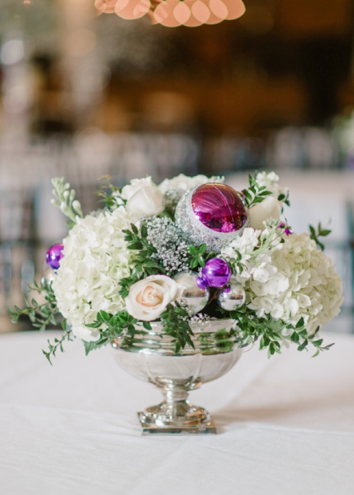 Purple and Silver North Carolina Winter Wedding via TheELD.com