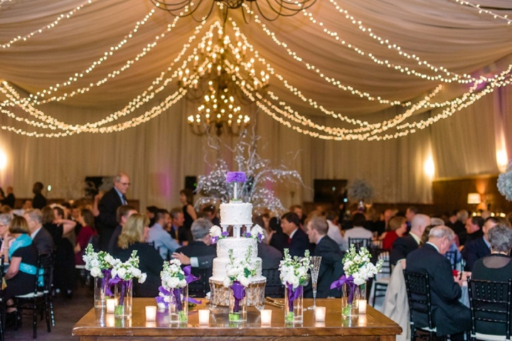 Purple and Silver North Carolina Winter Wedding via TheELD.com