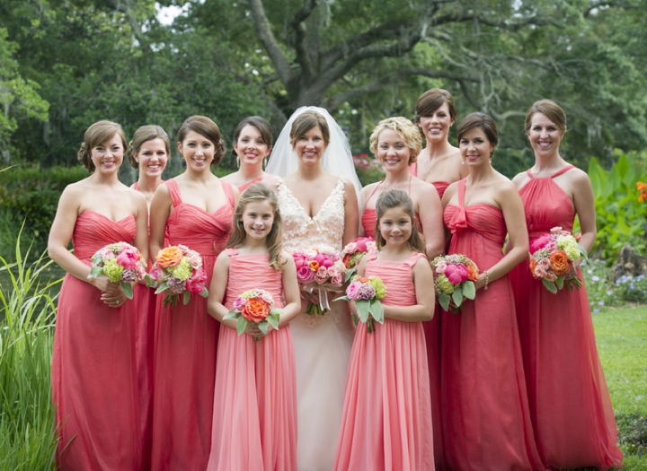 A Southern Elegant Coral and Pink Wedding via TheELD.com