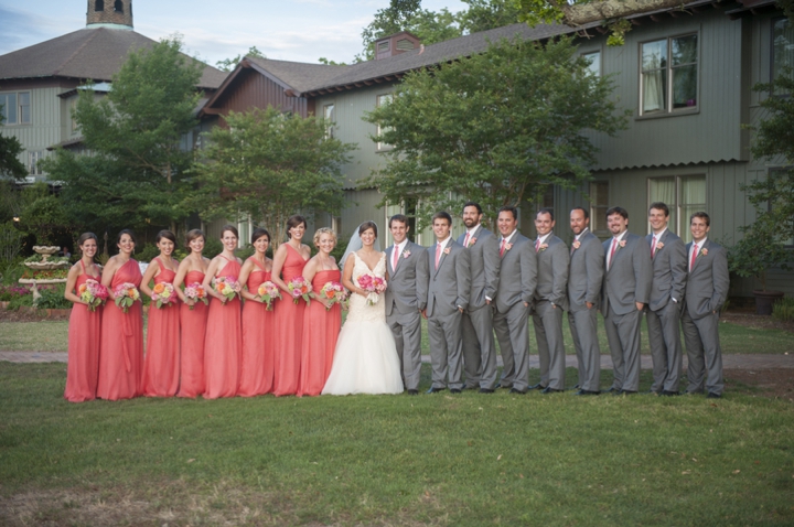 A Southern Elegant Coral and Pink Wedding via TheELD.com