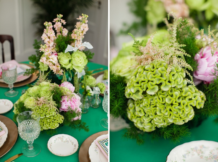 Vintage Eclectic Green Wedding Ideas via TheELD.com