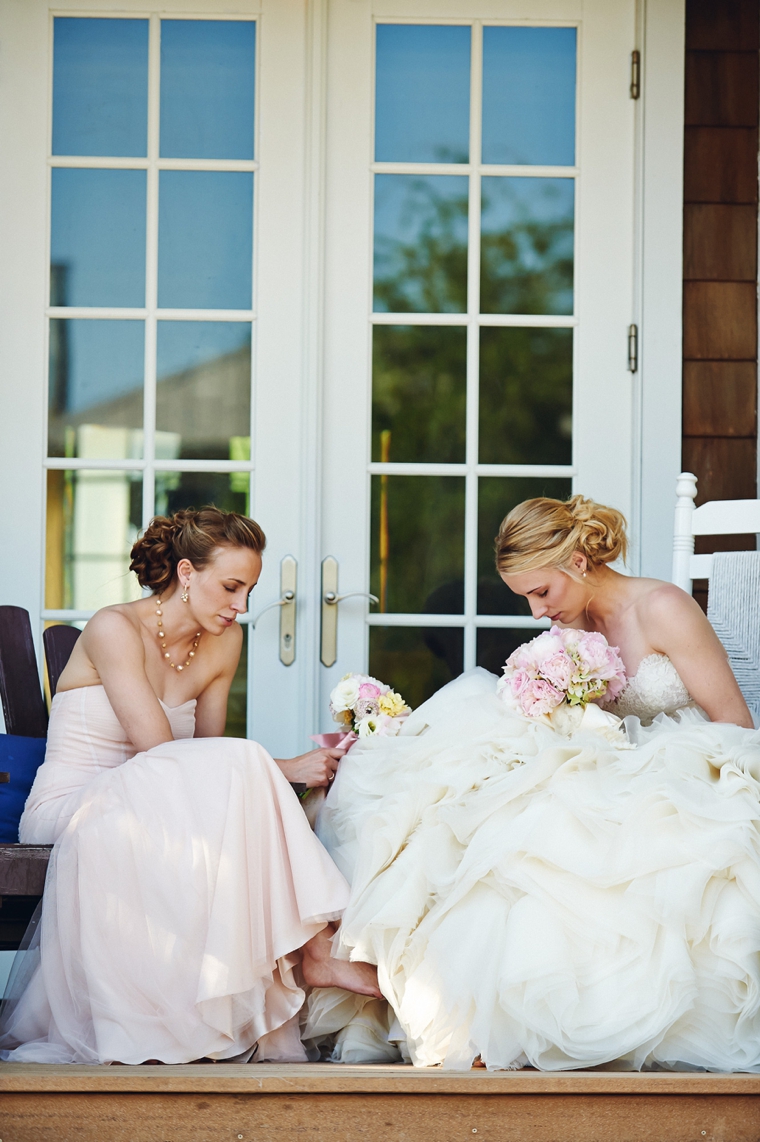 An Intimate Blush Pink Vintage Chic Wedding via TheELD.com