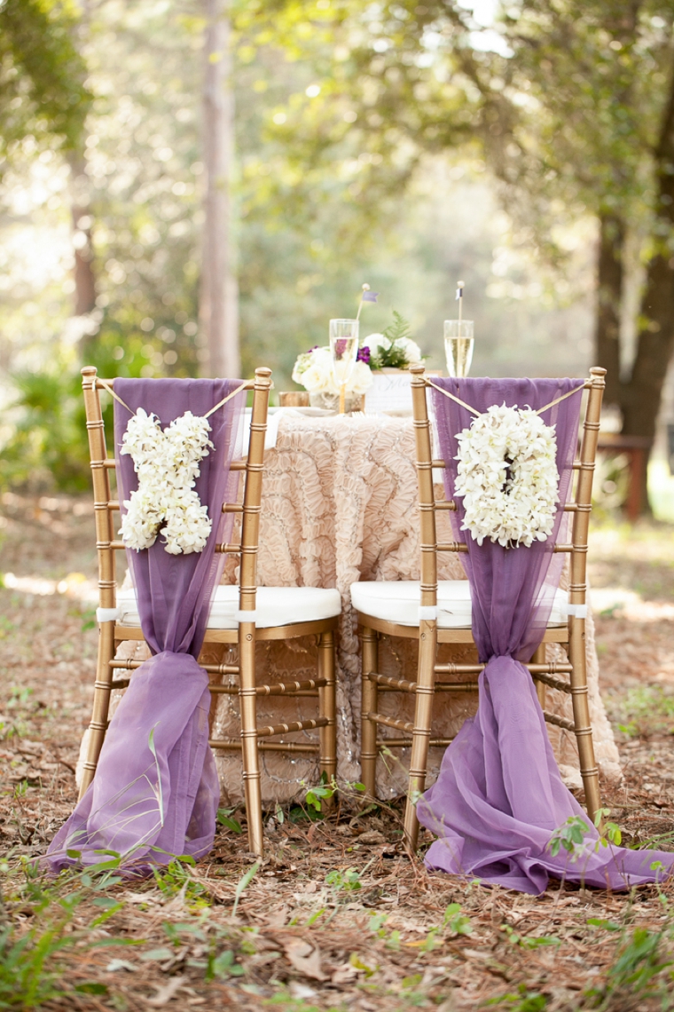 Rustic Chic Champagne and Purple Wedding Inspiration via TheELD.com