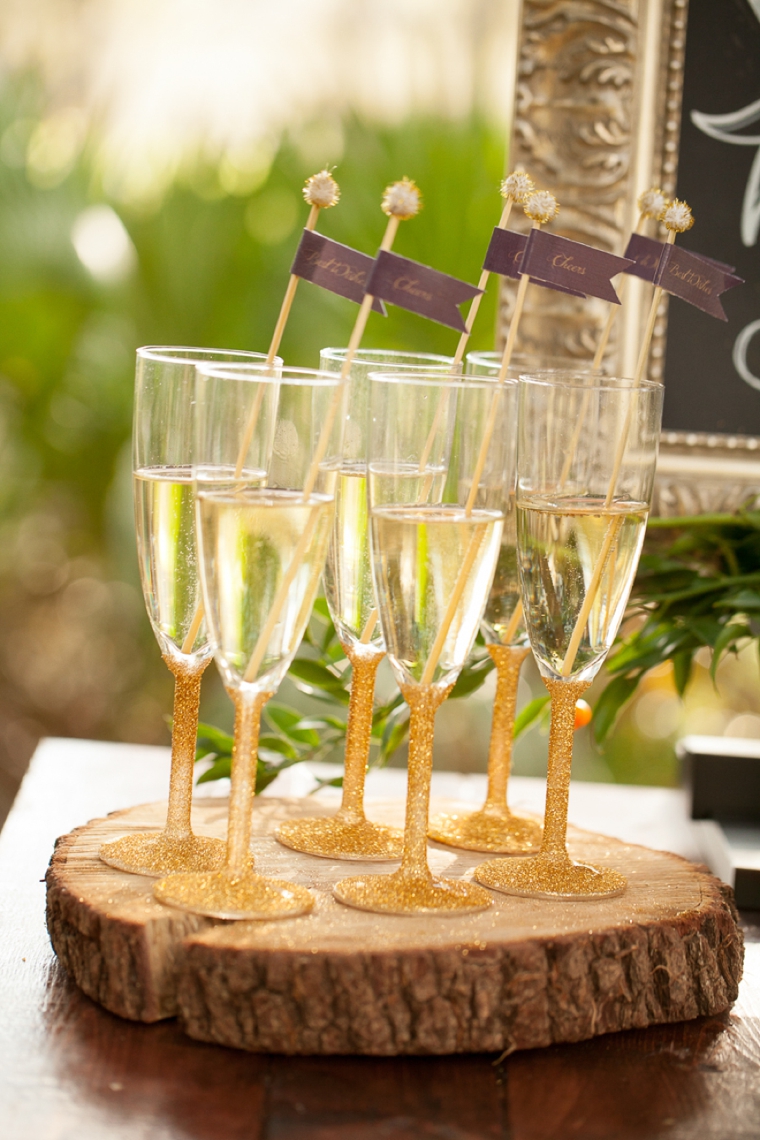 Rustic Chic Champagne and Purple Wedding Inspiration via TheELD.com