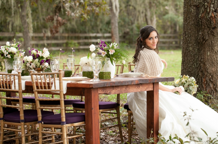 Rustic Chic Champagne and Purple Wedding Inspiration via TheELD.com