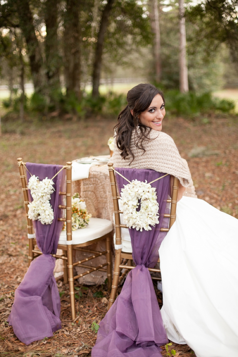 Rustic Chic Champagne and Purple Wedding Inspiration via TheELD.com