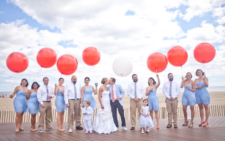 Blue, Aqua & Red Carnival Themed Wedding via TheELD.com