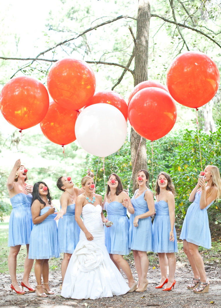 Blue, Aqua & Red Carnival Themed Wedding via TheELD.com