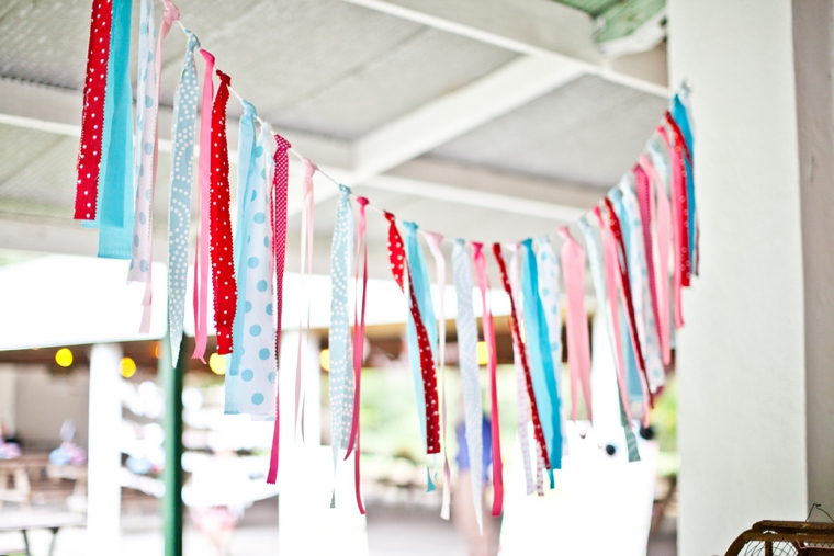 Blue, Aqua & Red Carnival Themed Wedding via TheELD.com