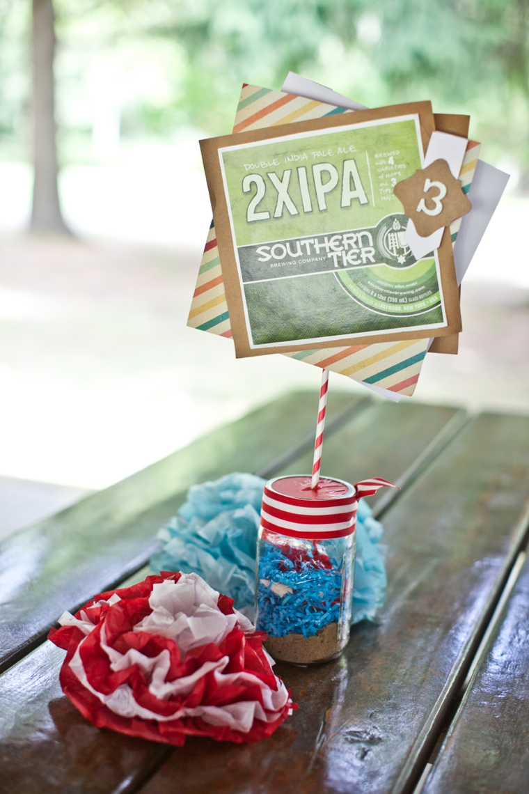 Blue, Aqua & Red Carnival Themed Wedding via TheELD.com