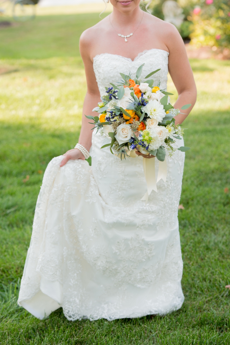 Orange & Cornflower Blue Tennessee Wedding via TheELD.com