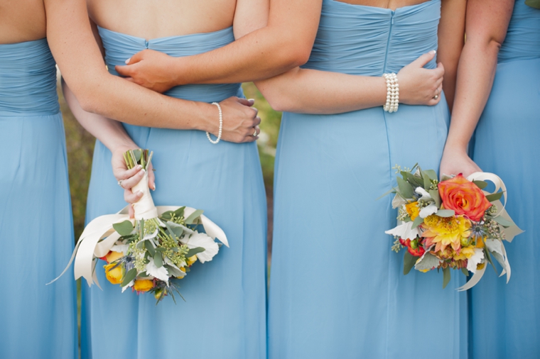 Orange & Cornflower Blue Tennessee Wedding via TheELD.com