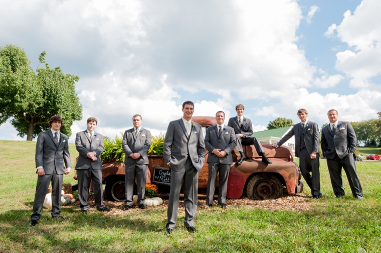 Orange & Cornflower Blue Tennessee Wedding via TheELD.com