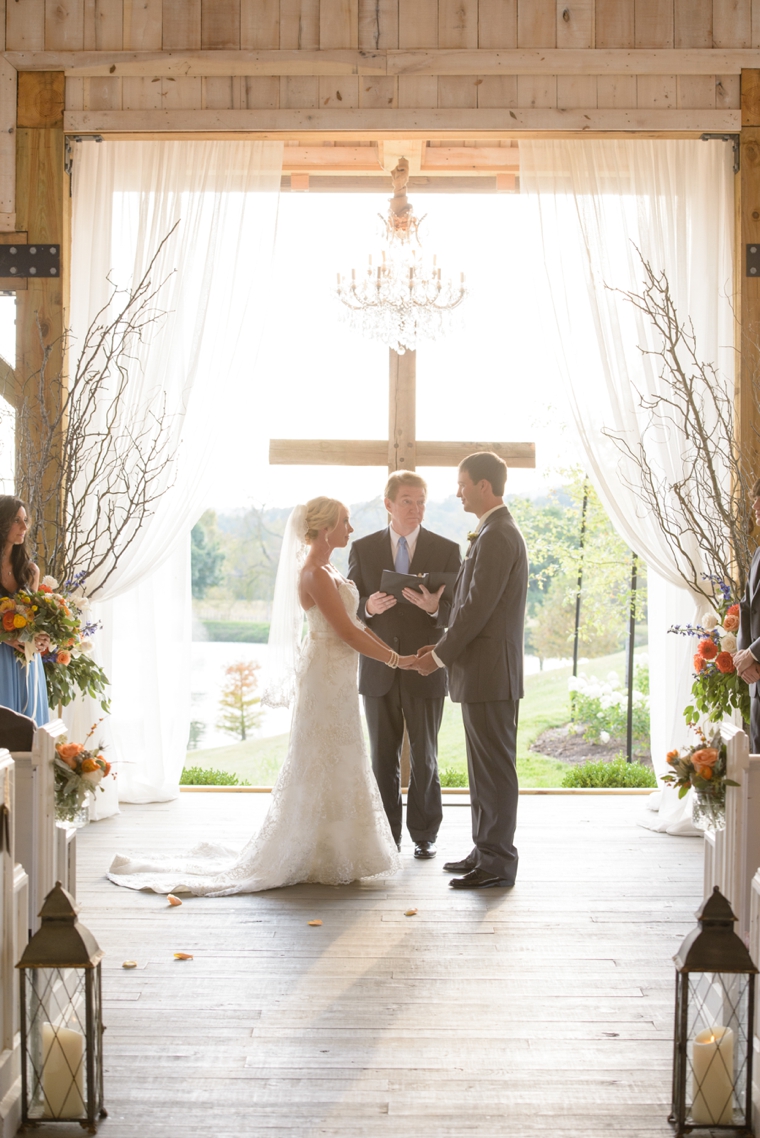 Orange & Cornflower Blue Tennessee Wedding via TheELD.com