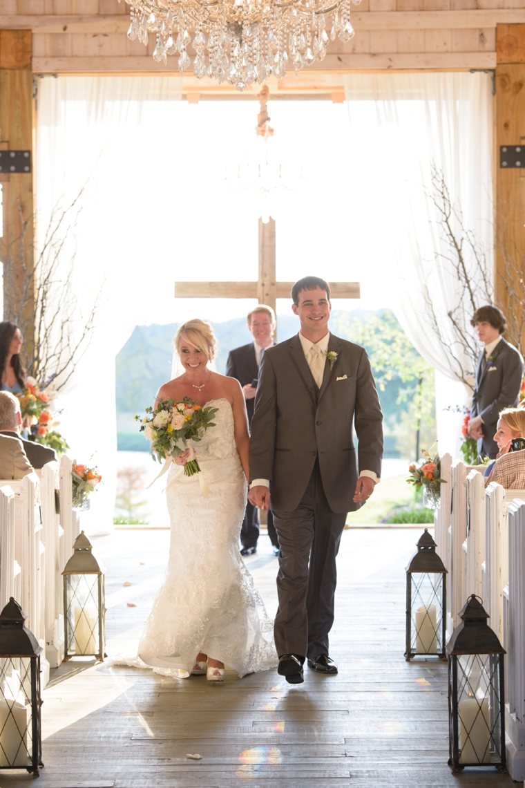 Orange & Cornflower Blue Tennessee Wedding via TheELD.com