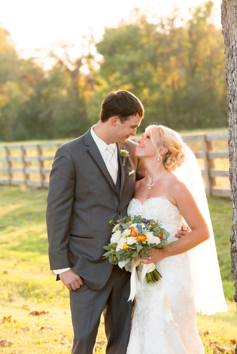 Orange & Cornflower Blue Tennessee Wedding via TheELD.com