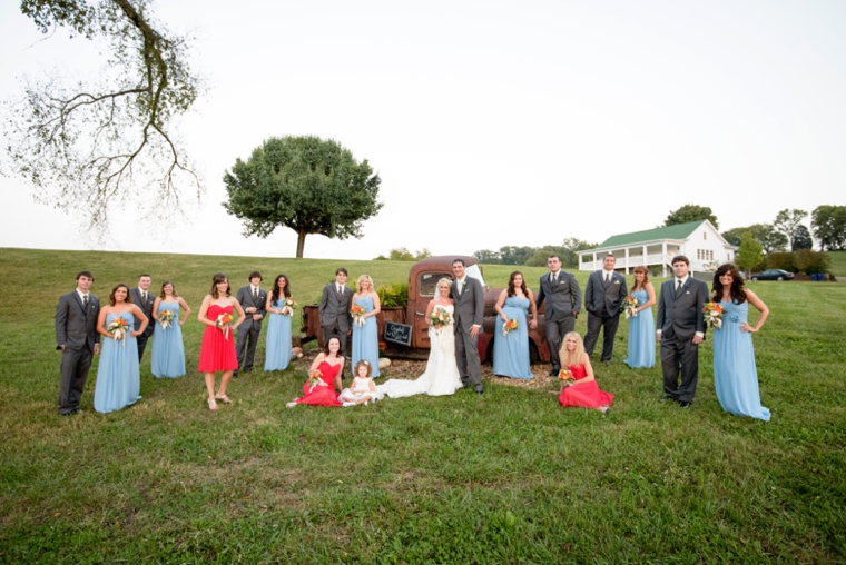 Orange & Cornflower Blue Tennessee Wedding via TheELD.com