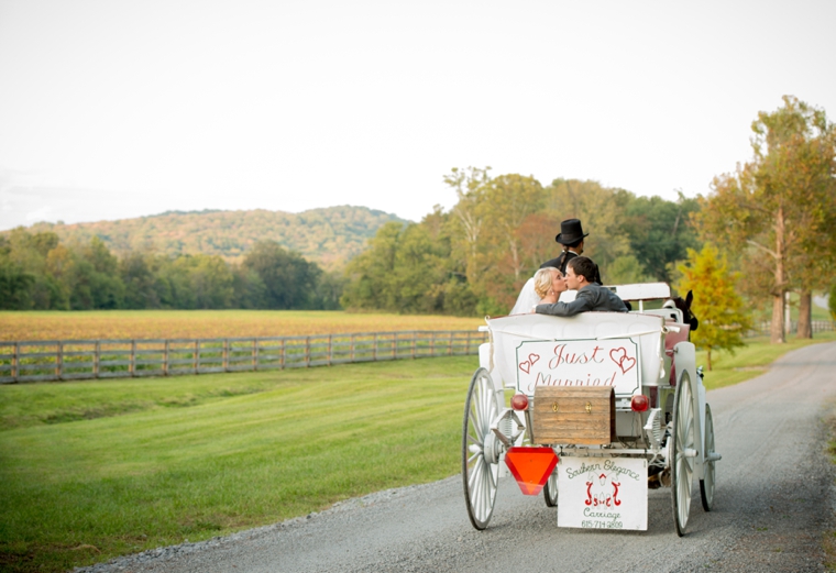 Orange & Cornflower Blue Tennessee Wedding via TheELD.com