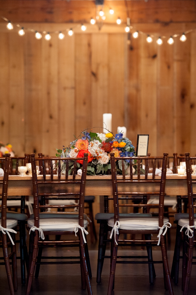 Orange & Cornflower Blue Tennessee Wedding via TheELD.com