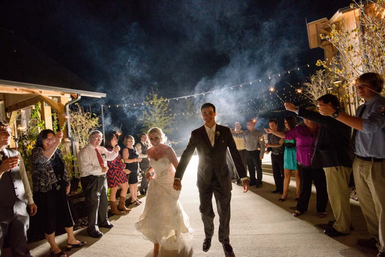 Orange & Cornflower Blue Tennessee Wedding via TheELD.com