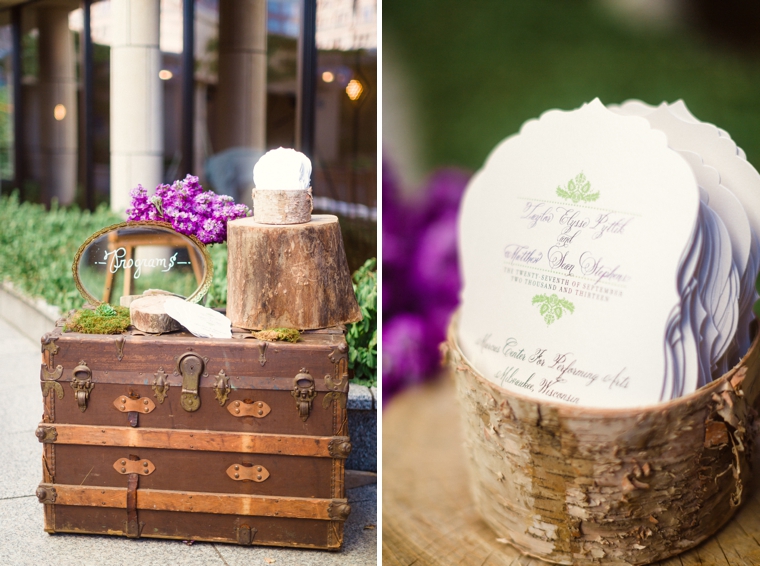 Purple & Chic Nature Inspired Wedding via TheELD.com